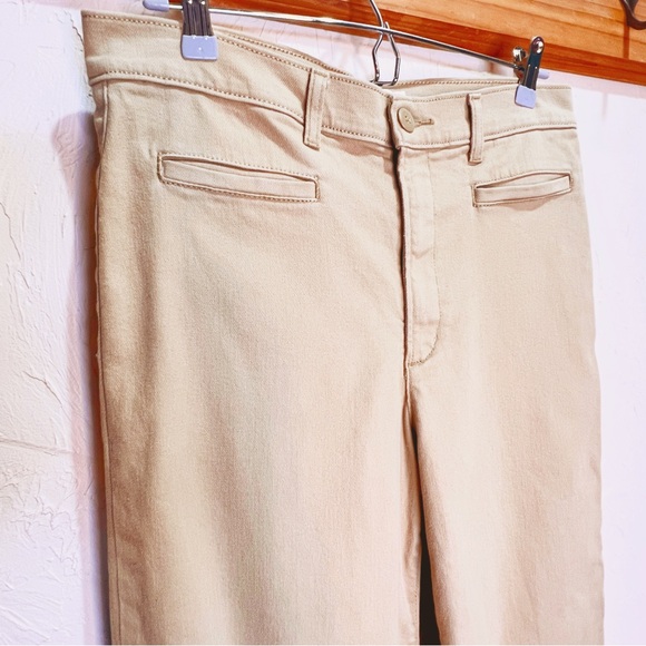 Levi's Ribcage Wide Leg Jeans Khaki Tan Women's 30 Cropped Ankle - Picture 5 of 10